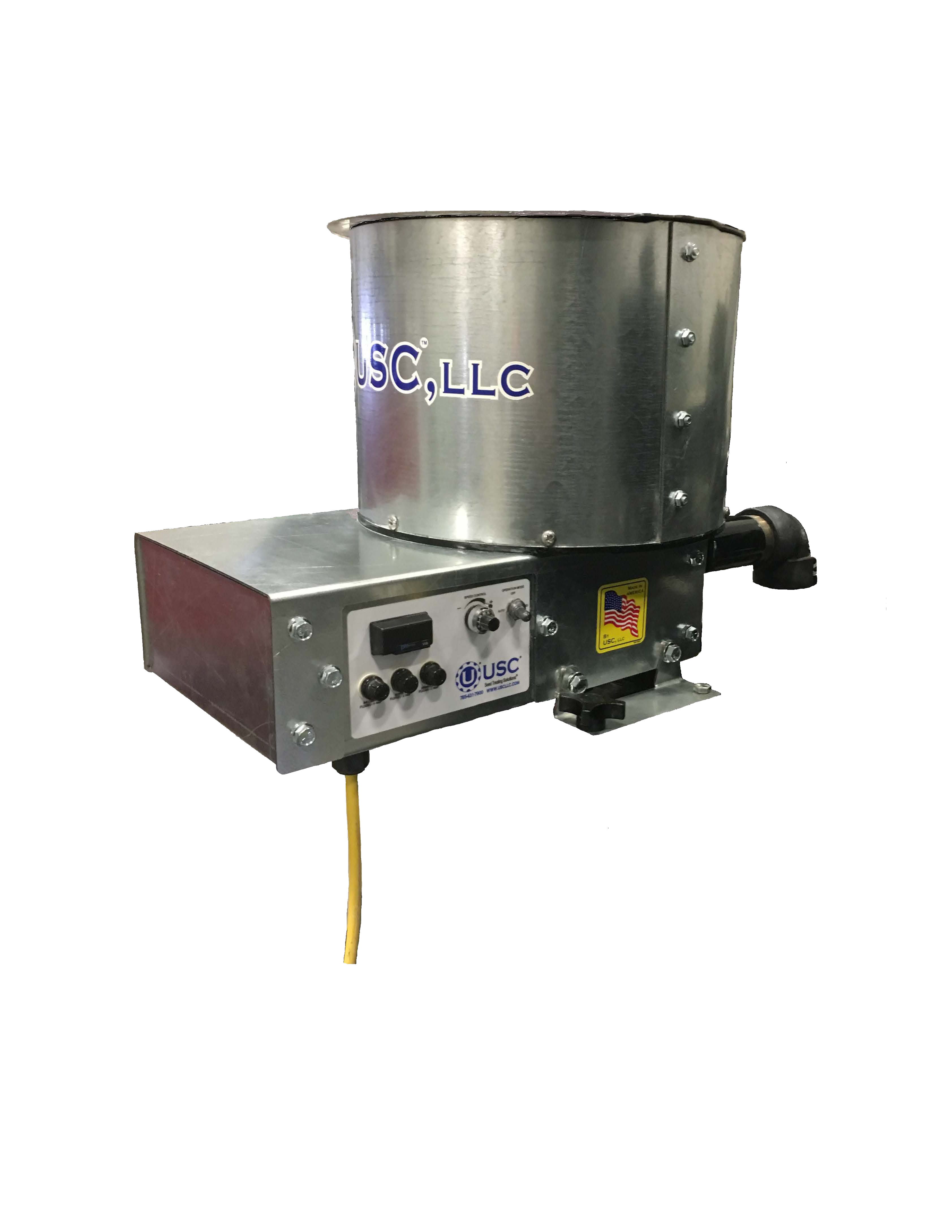 Image of manual dry additive feeder on white background