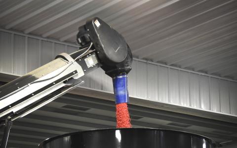 Seed Treater Treating Seed