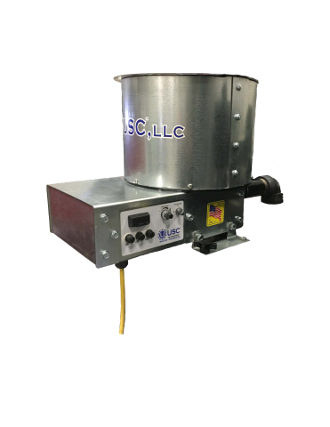 Image of manual dry additive feeder on white background